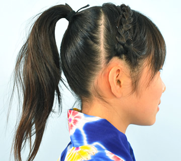 浴衣の髪型 ヘアスタイル 10 子供 ロングヘア 京染卸商業組合