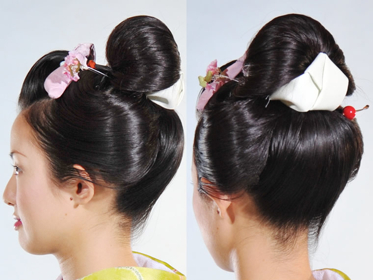 着物の髪型 ヘアスタイル 11 新日本髪の結い方 京染卸商業組合
